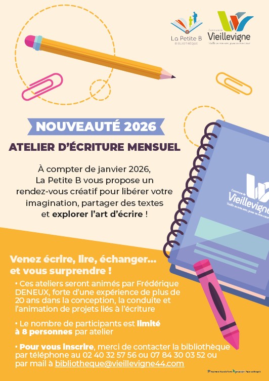 Couverture de Atelier écriture mensuel nouveauté 2026