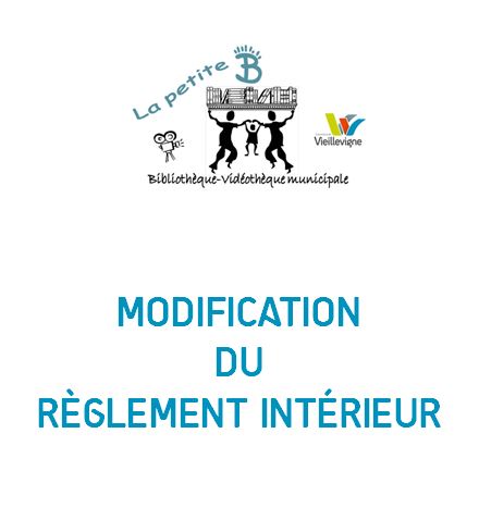 Couverture de Modification du règlement intérieur